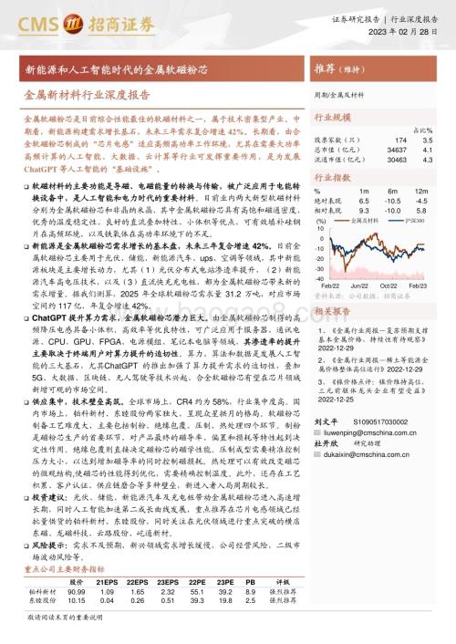 20230228_招商证券_金属新材料行业证券研究报告：新能源和人工智能时代的金属软磁粉芯_41页.pdf
