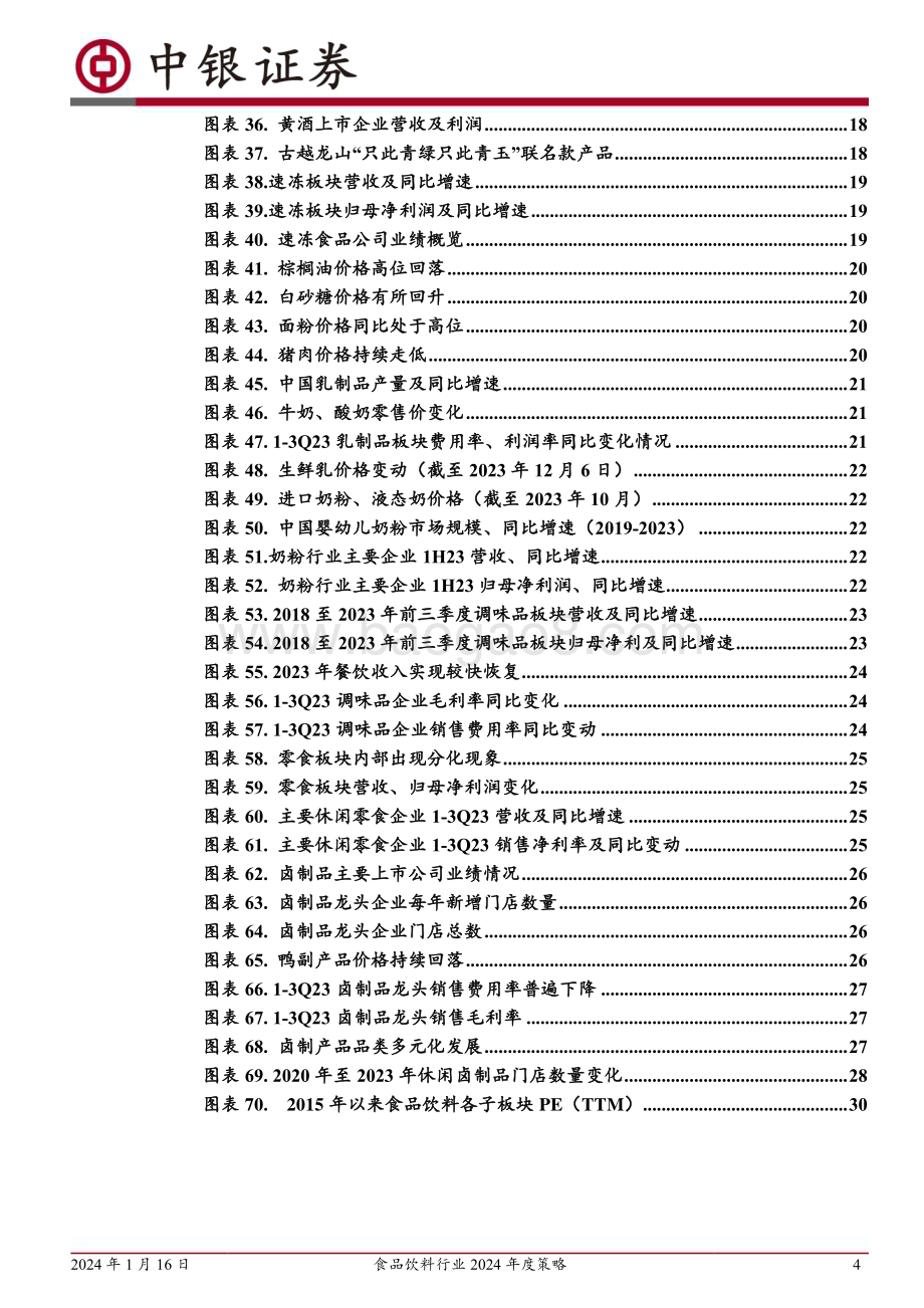 20240116_中银国际_食品饮料行业2024年度策略：白酒进入换挡期关注黄酒变革大众品结构性亮点多_33页.pdf_第4页