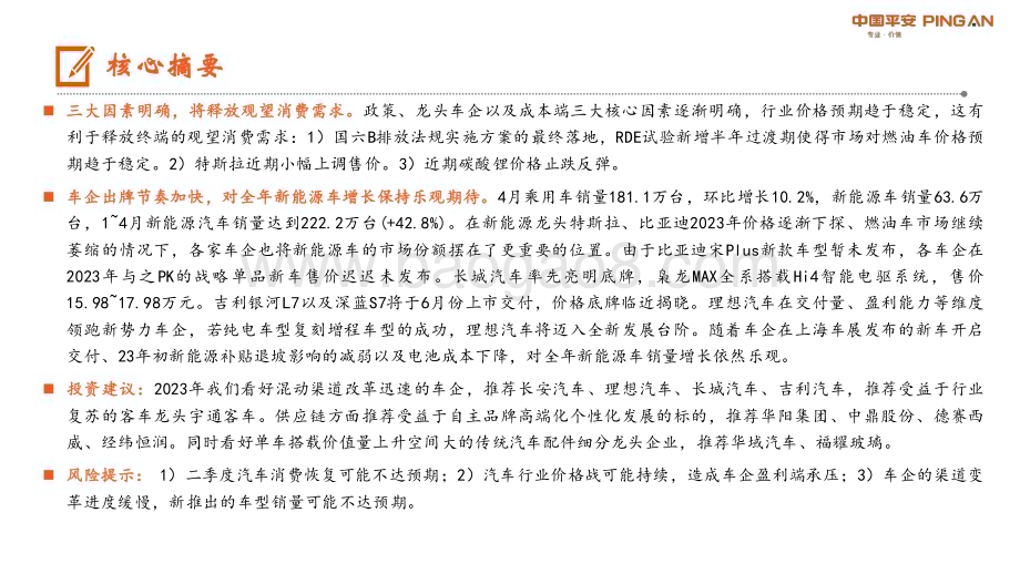 20230517_平安证券_汽车行业证券研究报告：价格预期趋稳车企出牌节奏加快_21页.pdf_第2页