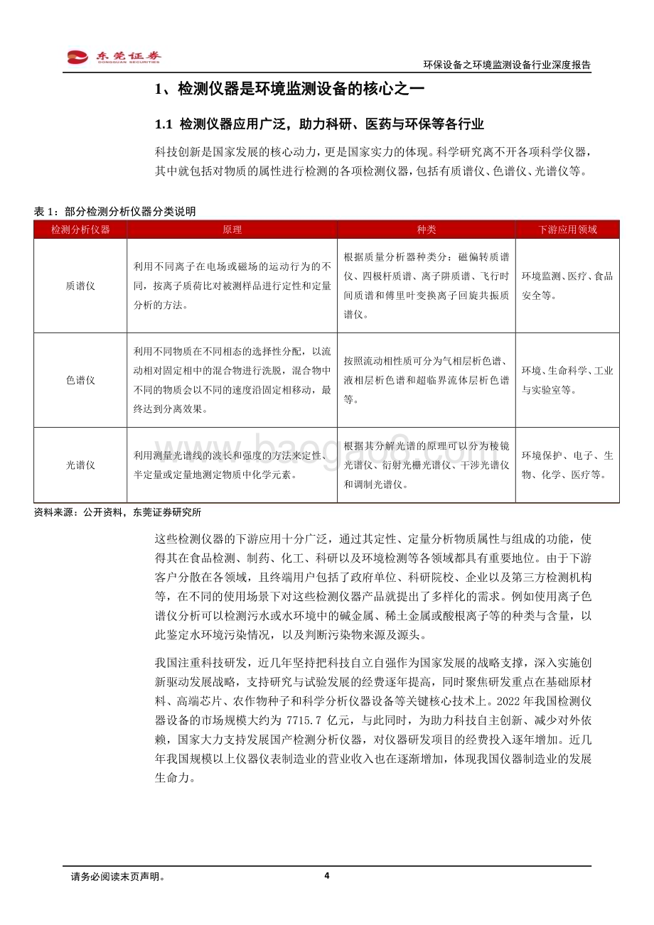 20230331_东莞证券_环保设备之环境监测设备行业深度报告：分析仪器自主创新助力智慧环境监测_21页.pdf_第4页