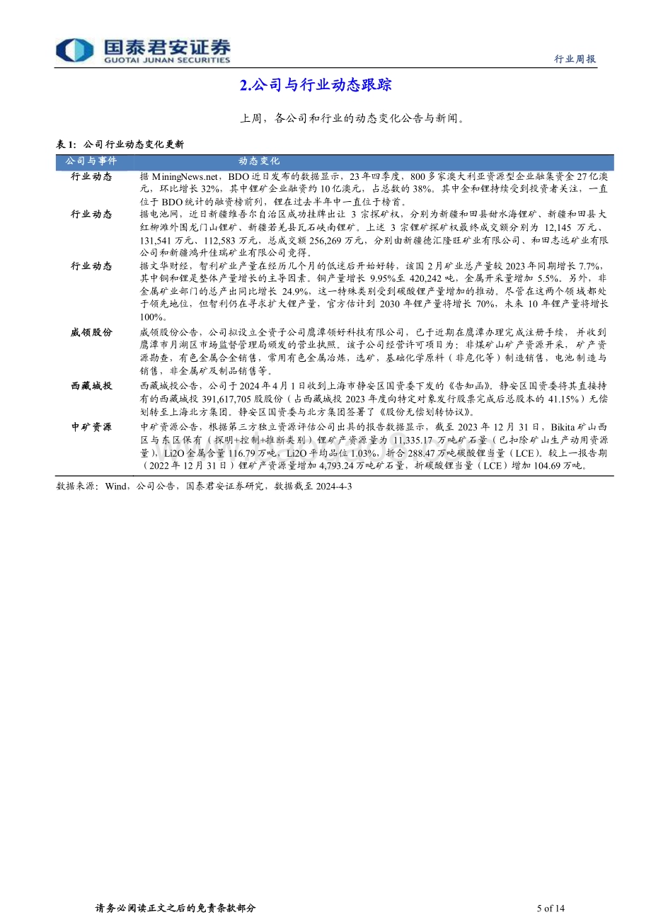 20240404_国泰君安_钴锂行业更新：需求稳中向上锂价修复可期_14页.pdf_第5页