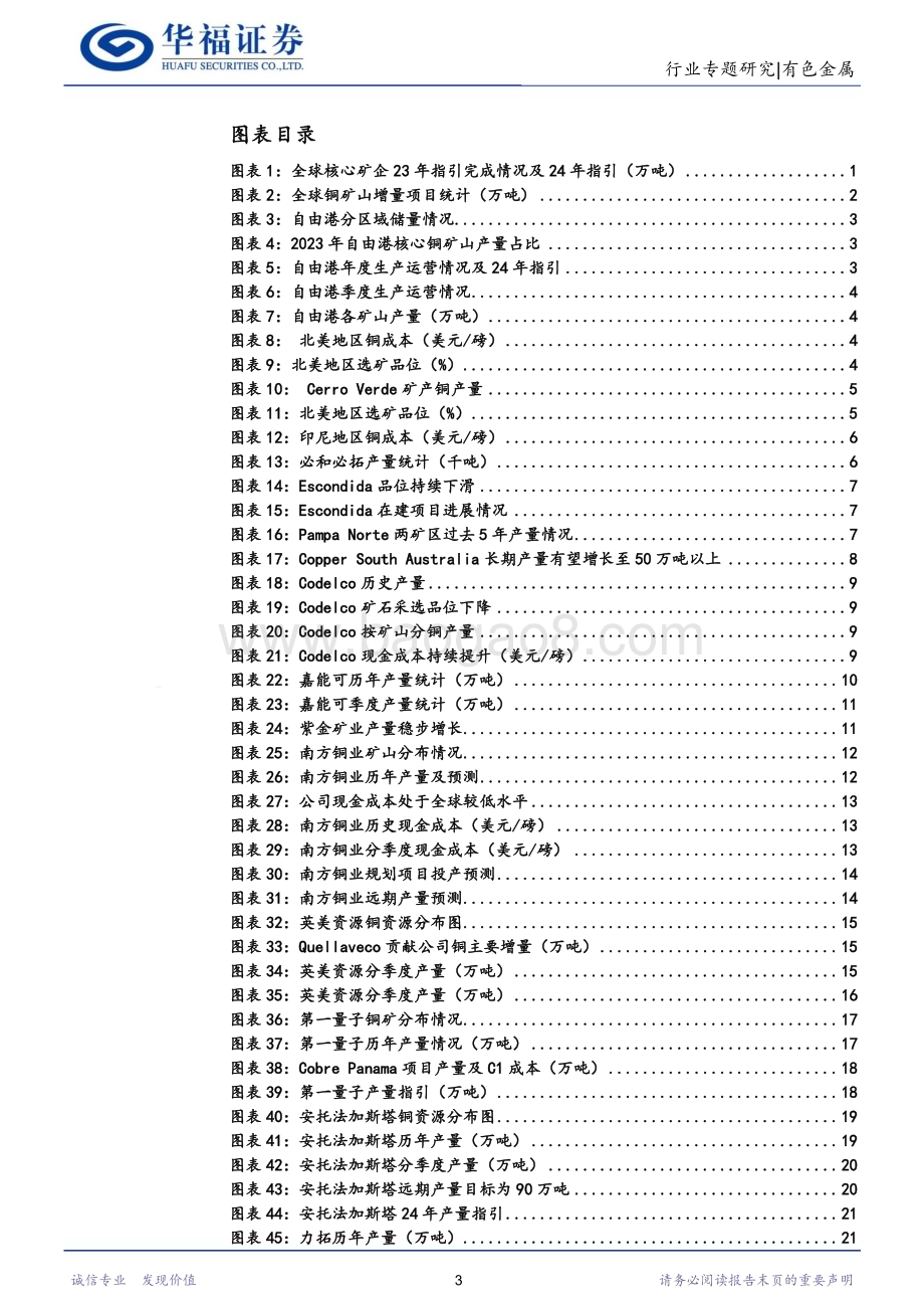 20240301_华福证券_铜行业专题研究：2023Q4全球核心矿企跟踪23年铜矿产量不及预期24年矿端短缺难解_31页.pdf_第3页