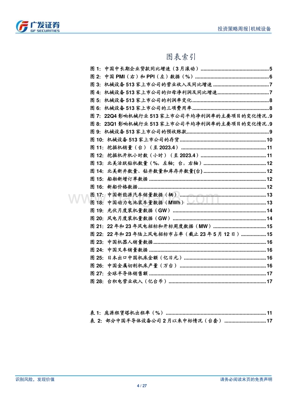 20230514_广发证券_机械设备行业证券研究报告：制造业延续弱复苏持续关注新技术新工艺方向_28页.pdf_第4页