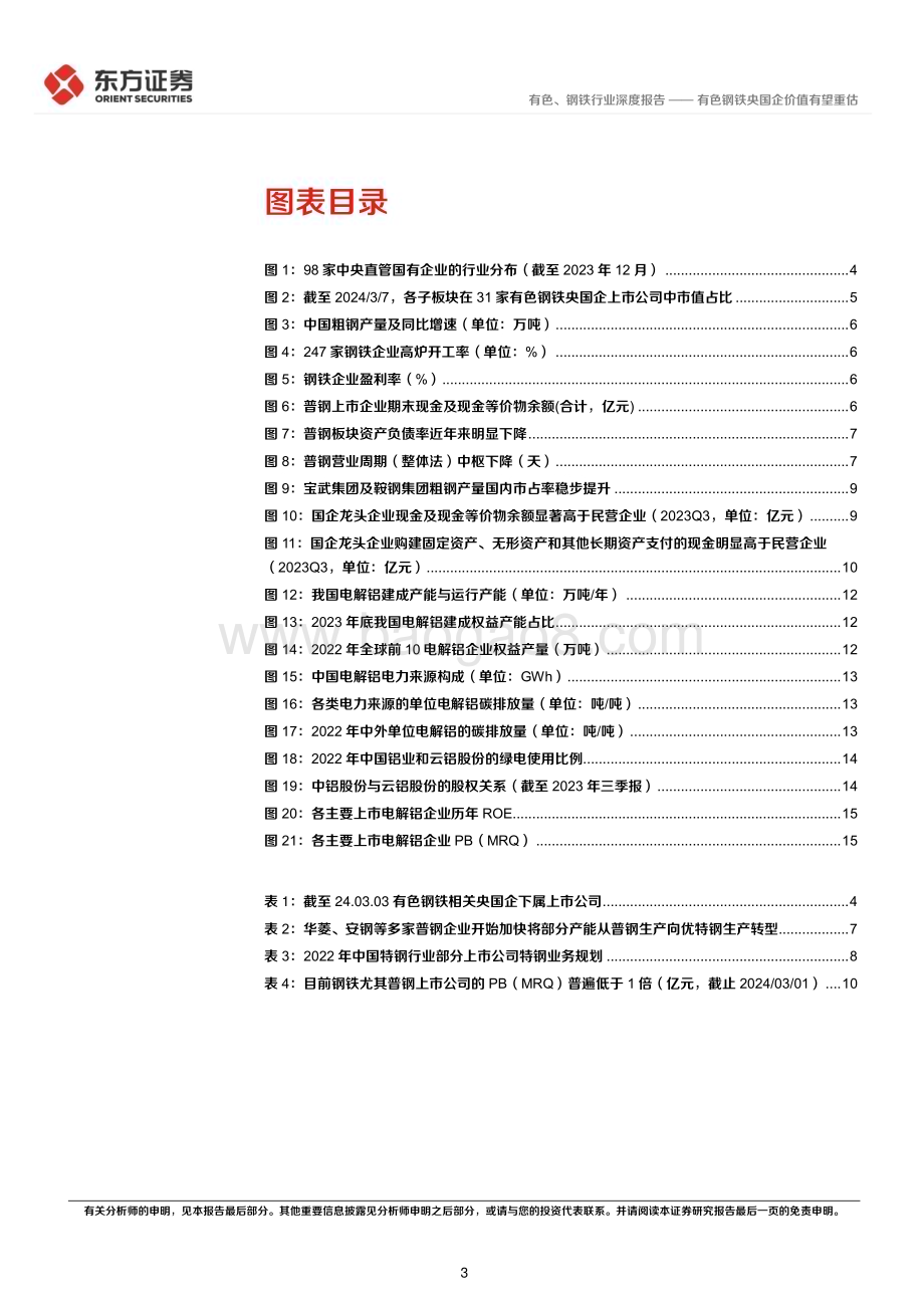 20240319_东方证券_有色、钢铁行业央国企改革专题研究：有色钢铁央国企价值有望重估_19页.pdf_第3页