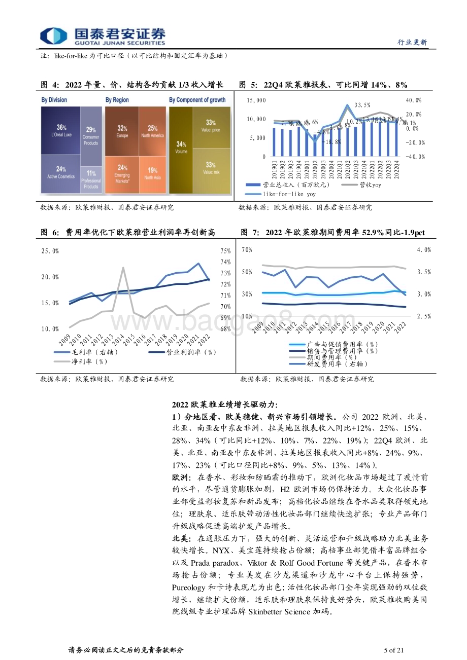 20230227_国泰君安证券_化妆品行业证券研究报告：海外美妆集团2022财报_22页.pdf_第5页