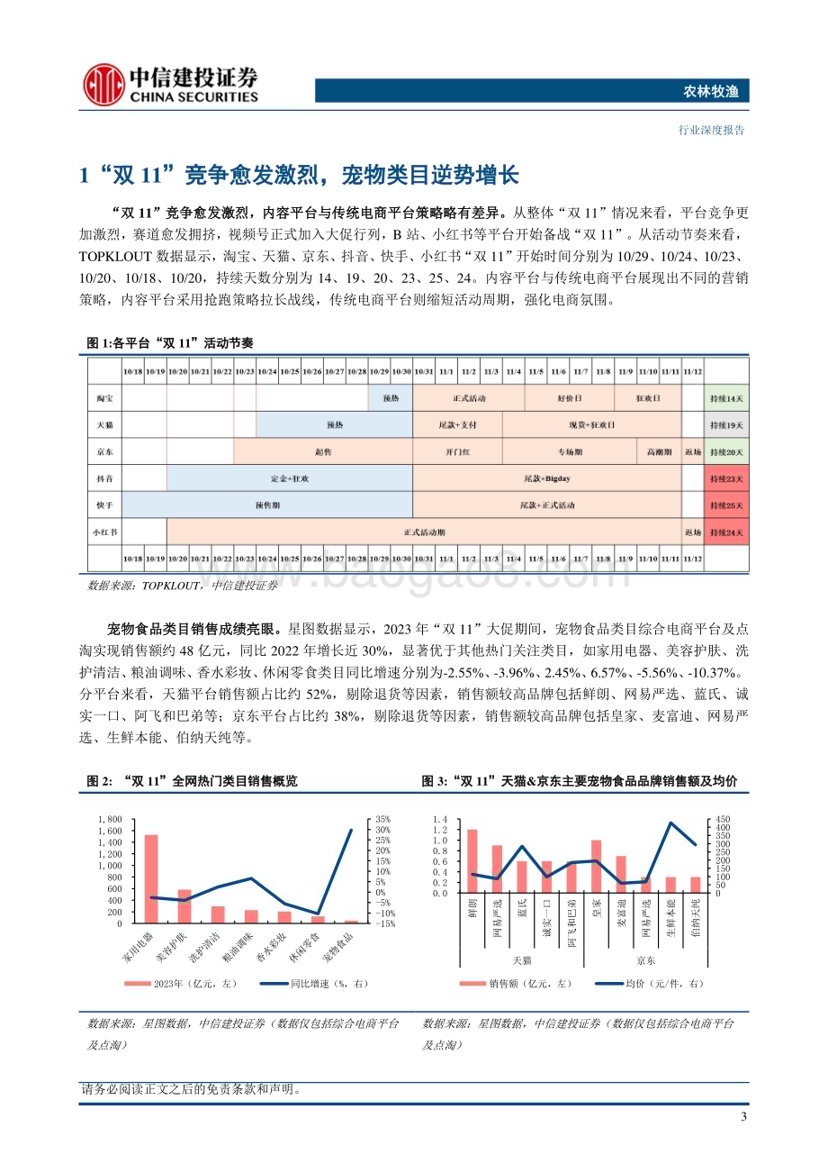20231115_中信建投_农林牧渔行业研究报告：“双11”宠物类目逆势高增国潮头部品牌表现亮眼_21页.pdf_第4页