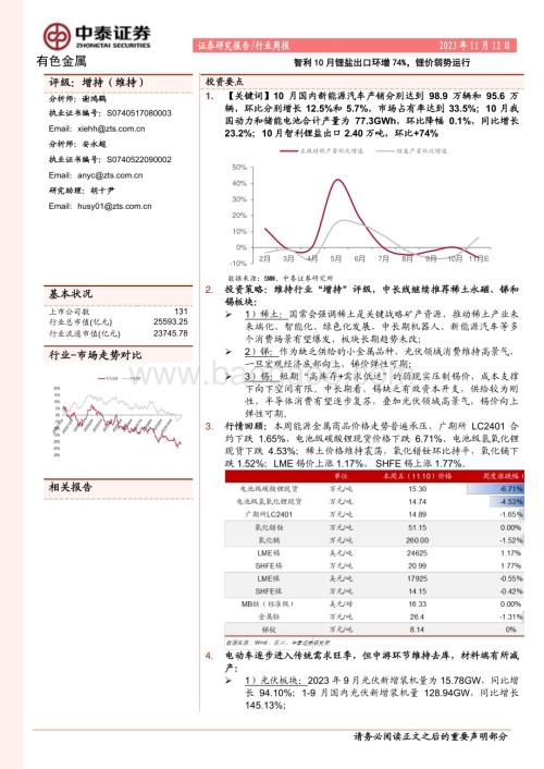 20231112_中泰证券_有色金属行业研究报告：智利10月锂盐出口环增74%锂价弱势运行_22页.pdf