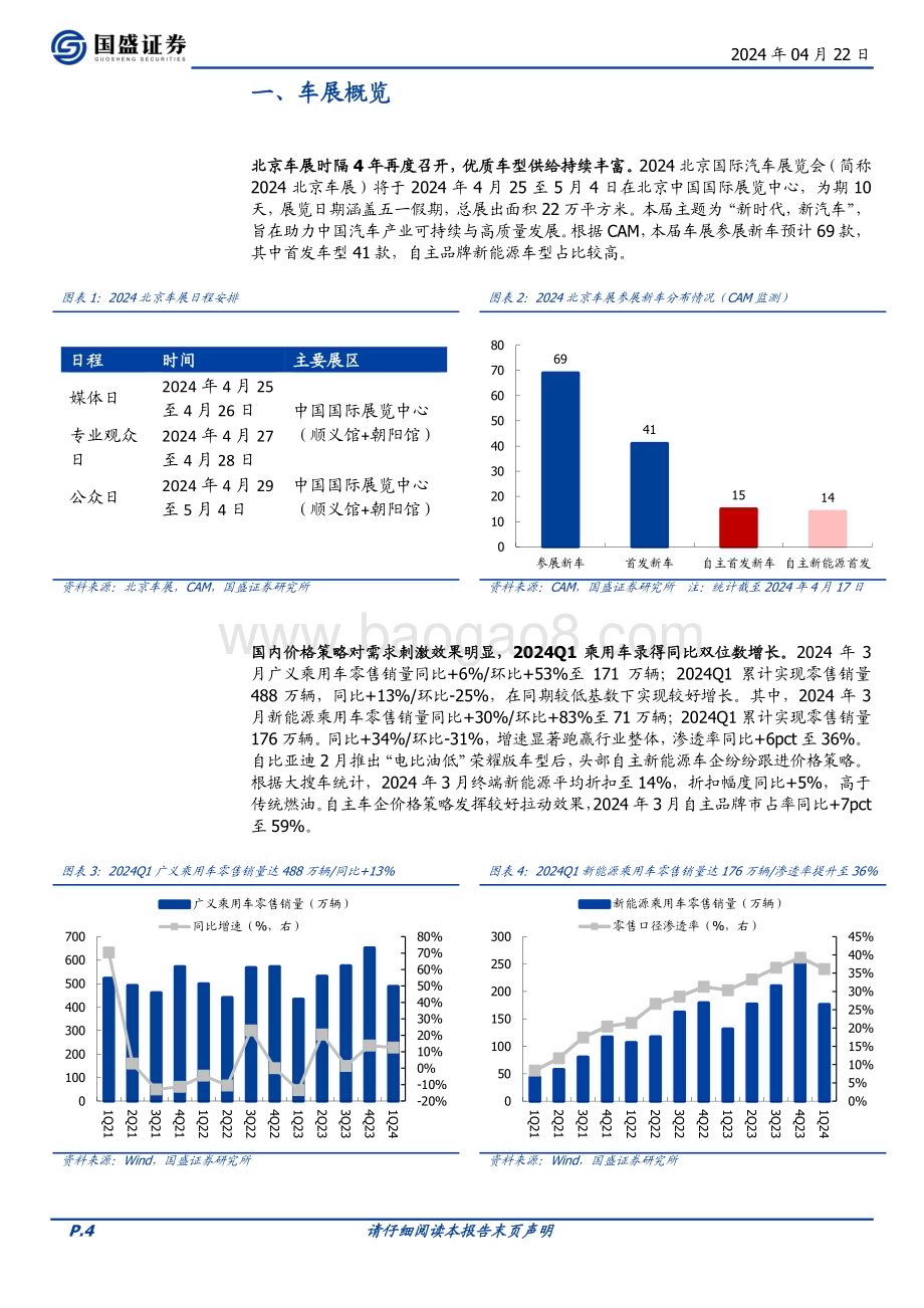 20240422_国盛证券_汽车行业北京车展前瞻：自主新品扬帆起航需求景气向上值得期待_23页.pdf_第4页