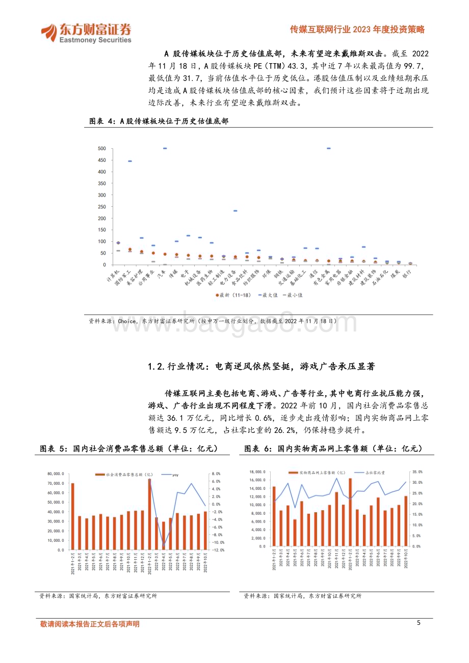 20221129_东方财富证券_传媒互联网行业2023年度投资策略：价值逐步回归成长迸发新机_31页.pdf_第5页