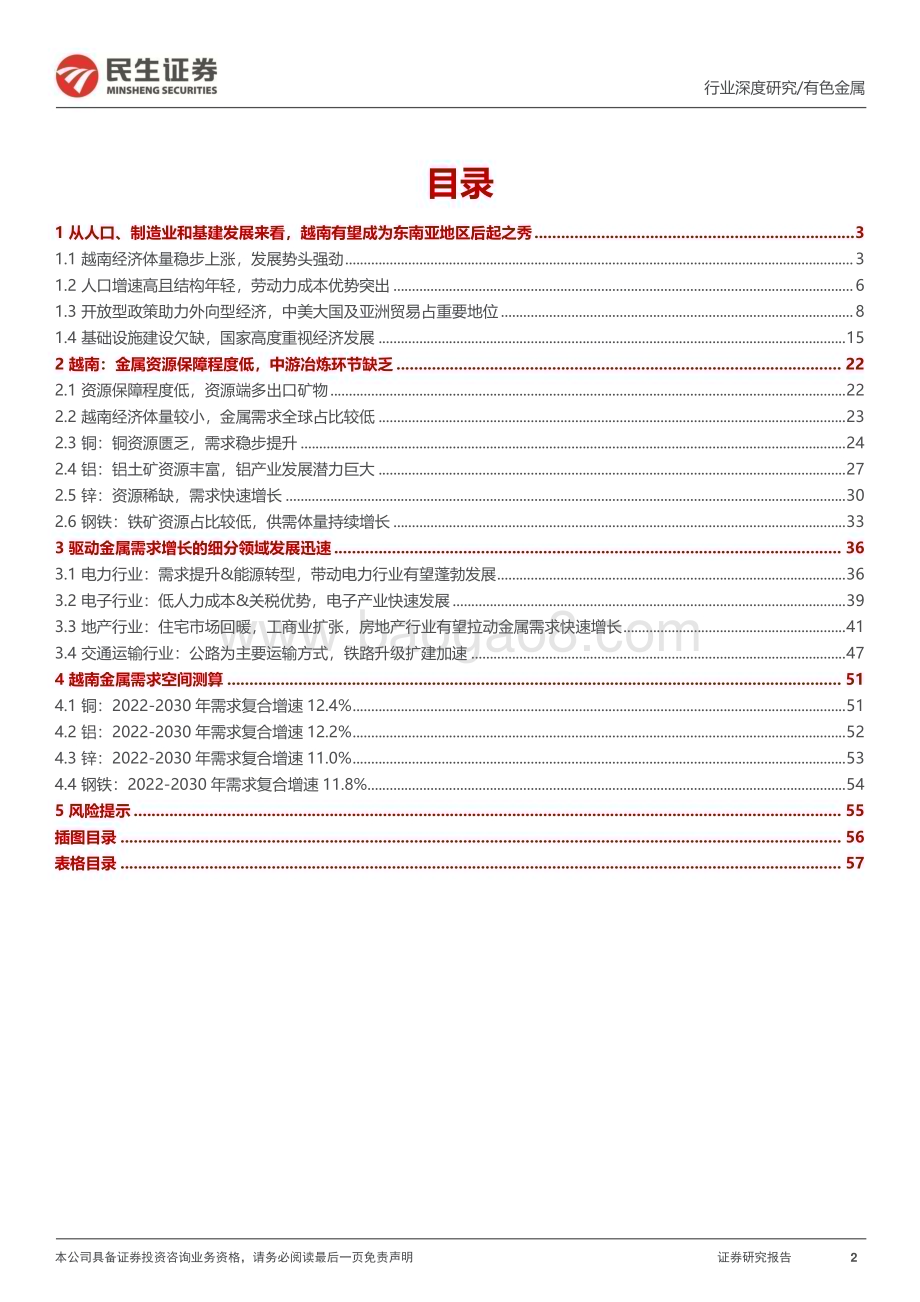 20240208_民生证券_有色金属行业海外研究系列深度报告：越南“供应链重构”的受益者_59页.pdf_第2页