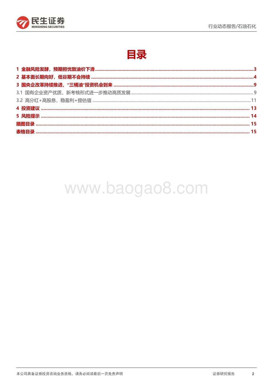 20230327_民生证券_石化行业动态报告：低谷期不会持续国企改革推动估值提升_17页.pdf_第2页