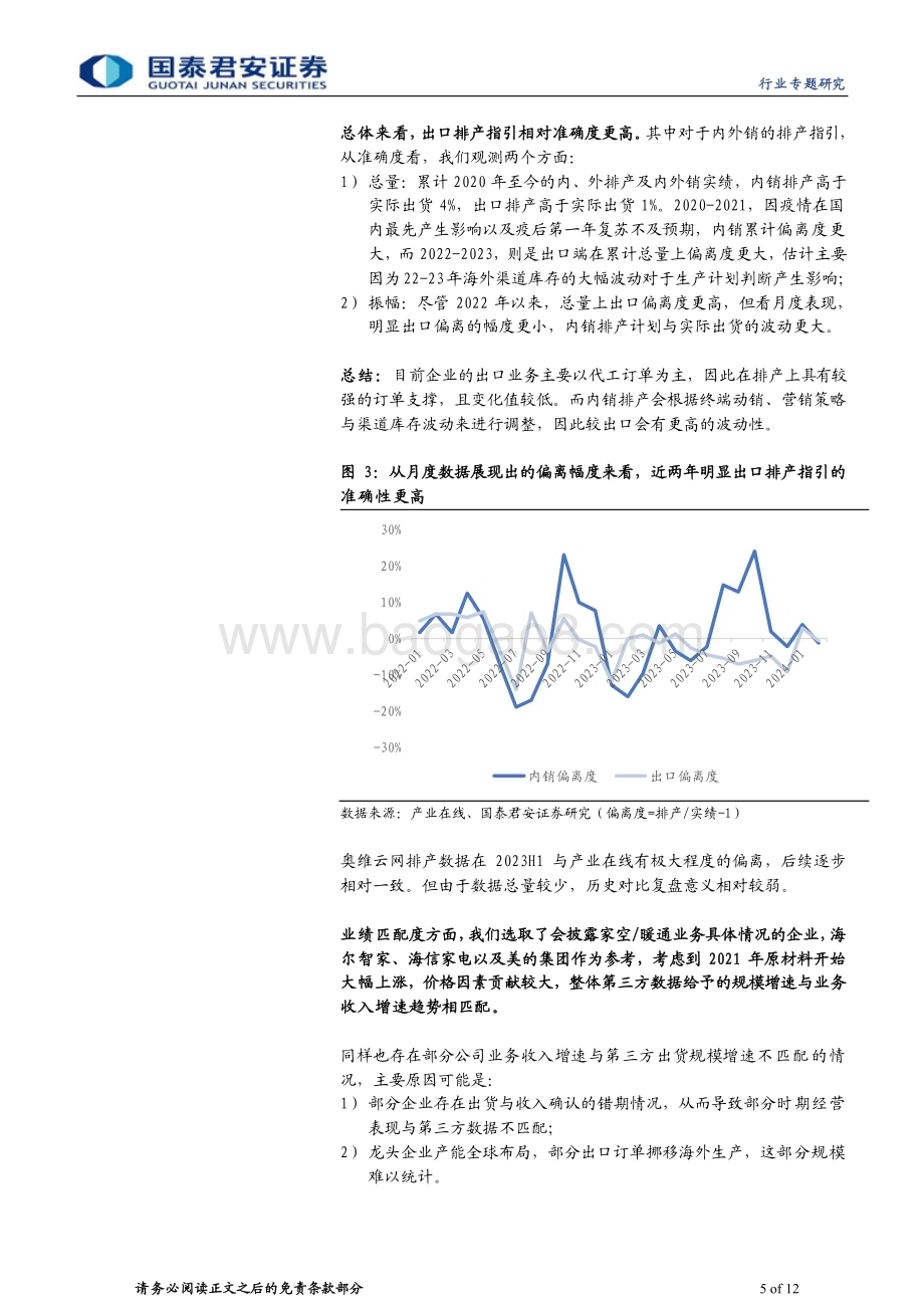 20240403_国泰君安_家用电器行业：从排产看后续Q2白电板块机会_12页.pdf_第5页