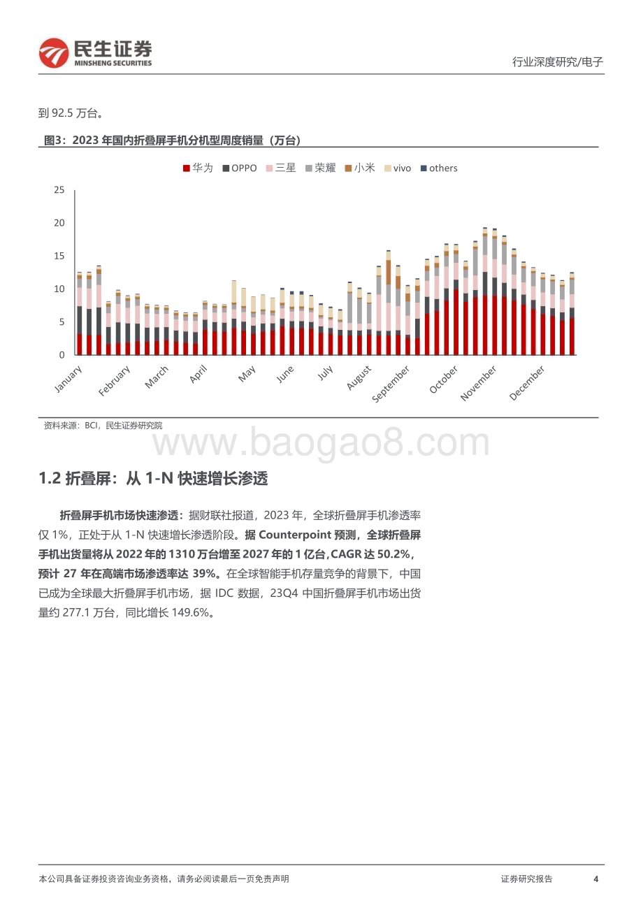 20240422_民生证券_电子行业深度报告：折叠屏加速渗透把握有斜率的创新_48页.pdf_第4页