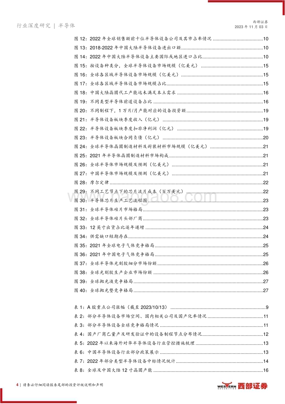 20231103_西部证券_半导体行业2024年策略报告：国产替代浪潮势不可挡把握设备材料布局窗口期_29页.pdf_第4页