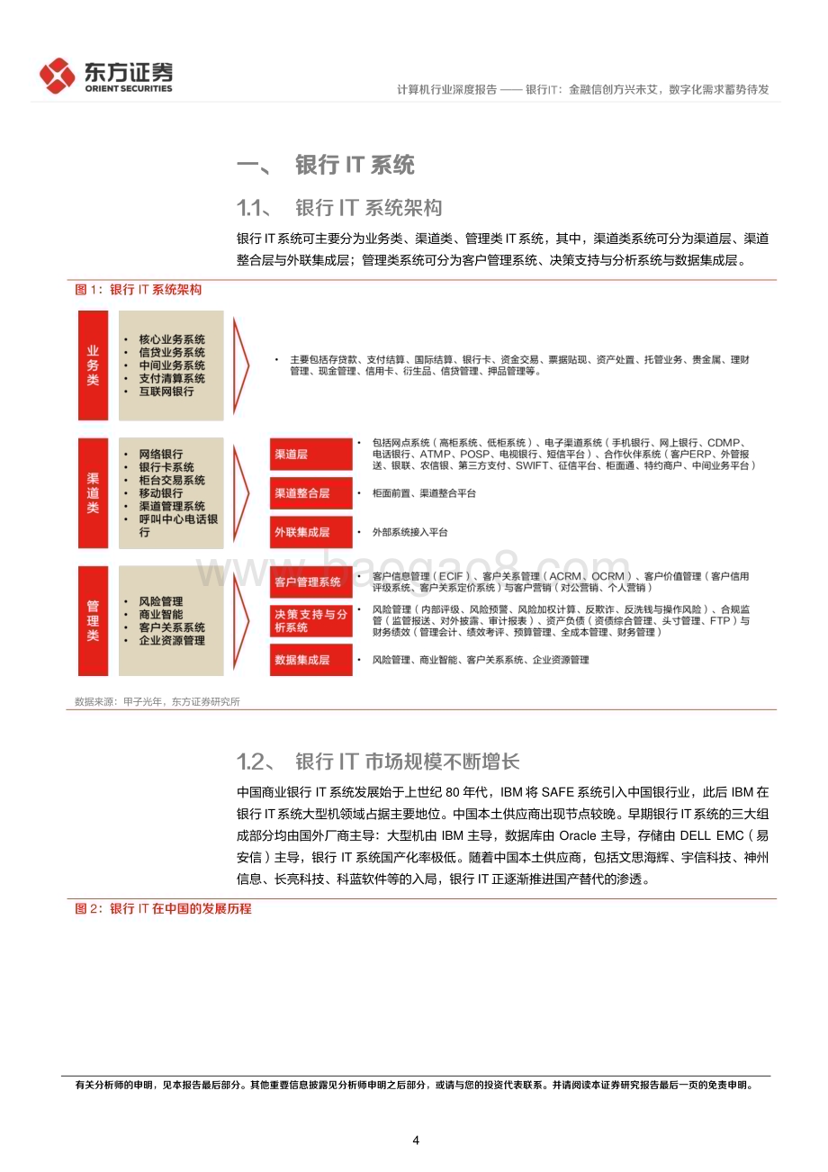 20230307_东方证券_计算机行业证券研究报告：银行IT金融信创方兴未艾数字化需求蓄势待发_21页.pdf_第4页