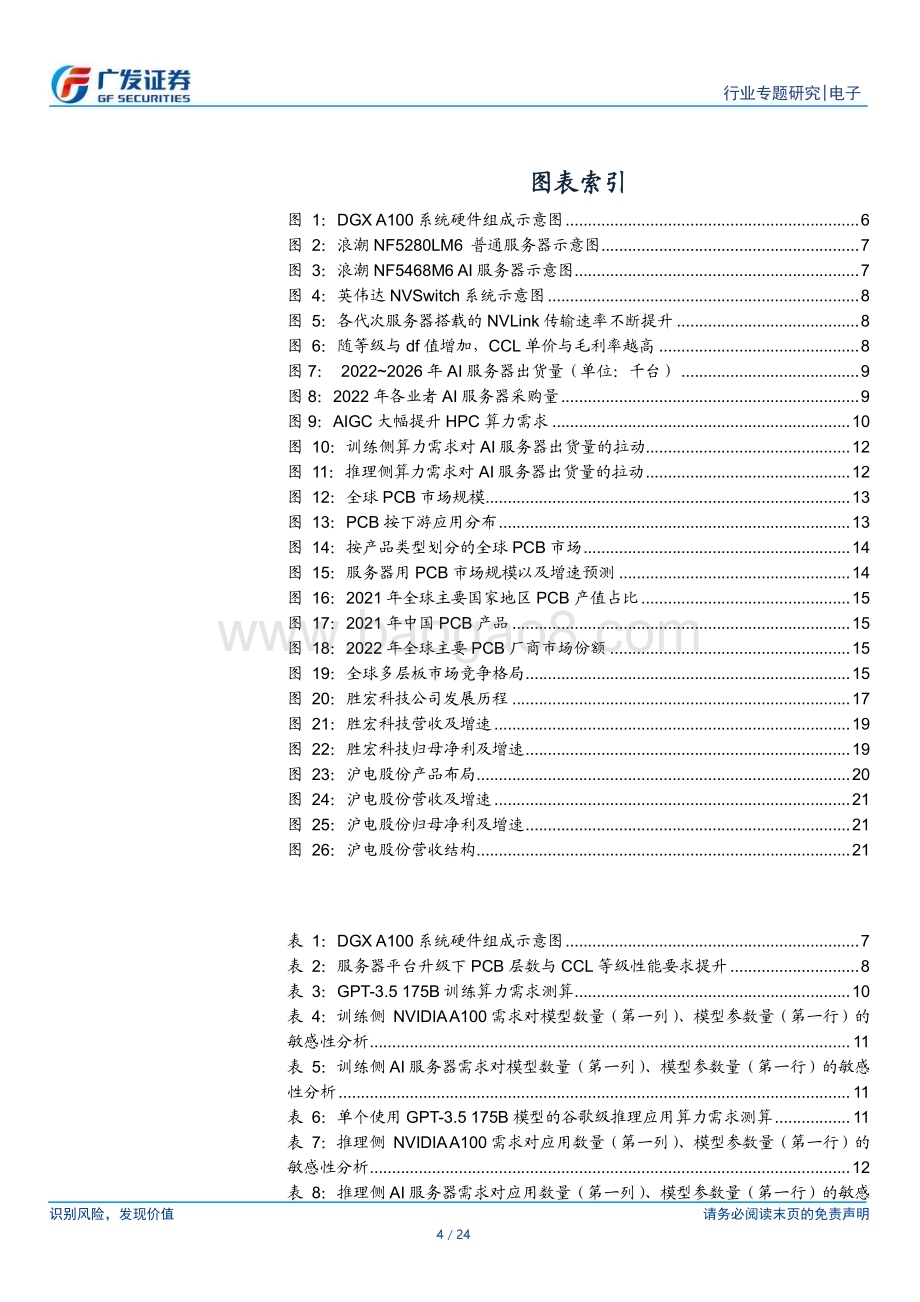20230410_广发证券_电子行业证券研究报告：“AI的iPhone时刻”系列11AI服务器需求风起PCB升级浪潮已至_25页.pdf_第4页