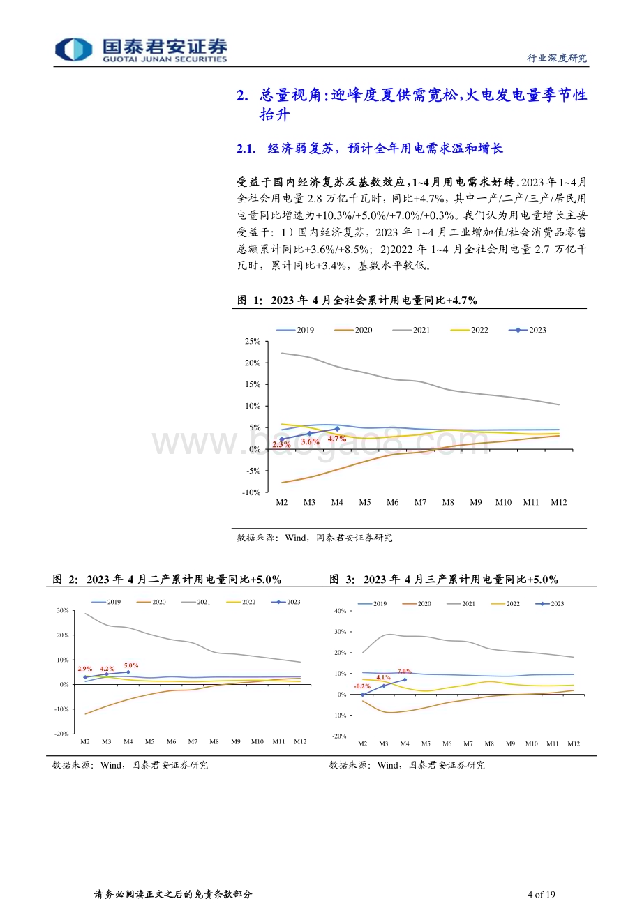 20230610_国泰君安证券_电力行业证券研究报告：宽电量紧电力迎峰度夏再迎催化_19页.pdf_第4页