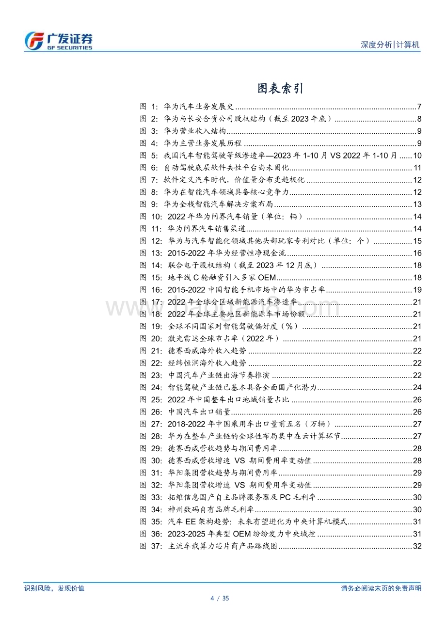 20240201_广发证券_计算机行业：从华为看汽车智能化国产方案对产业格局的重塑_35页.pdf_第4页