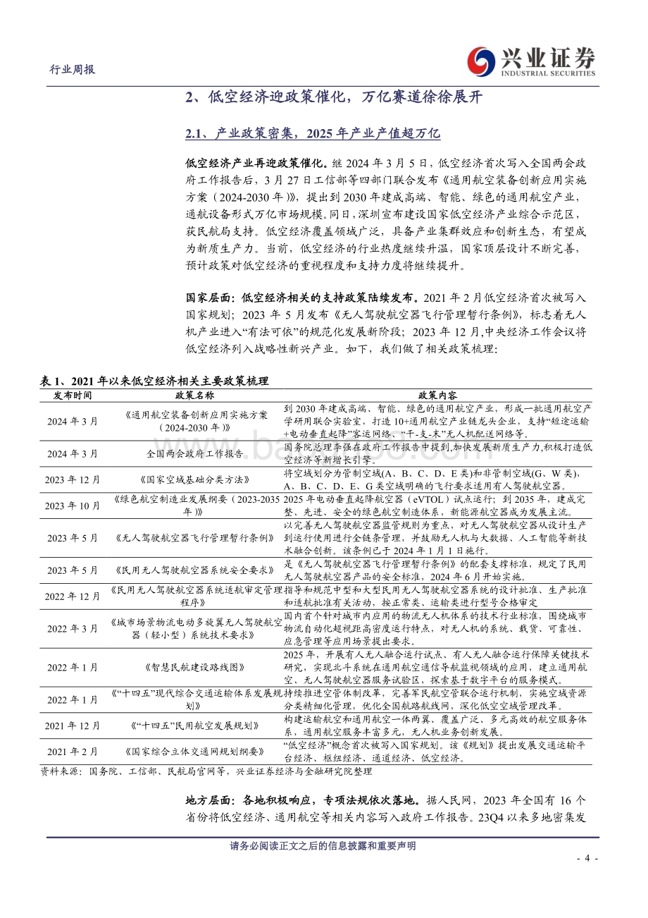 20240331_兴业证券_计算机行业：低空经济迎政策催化万亿赛道徐徐展开_21页.pdf_第4页