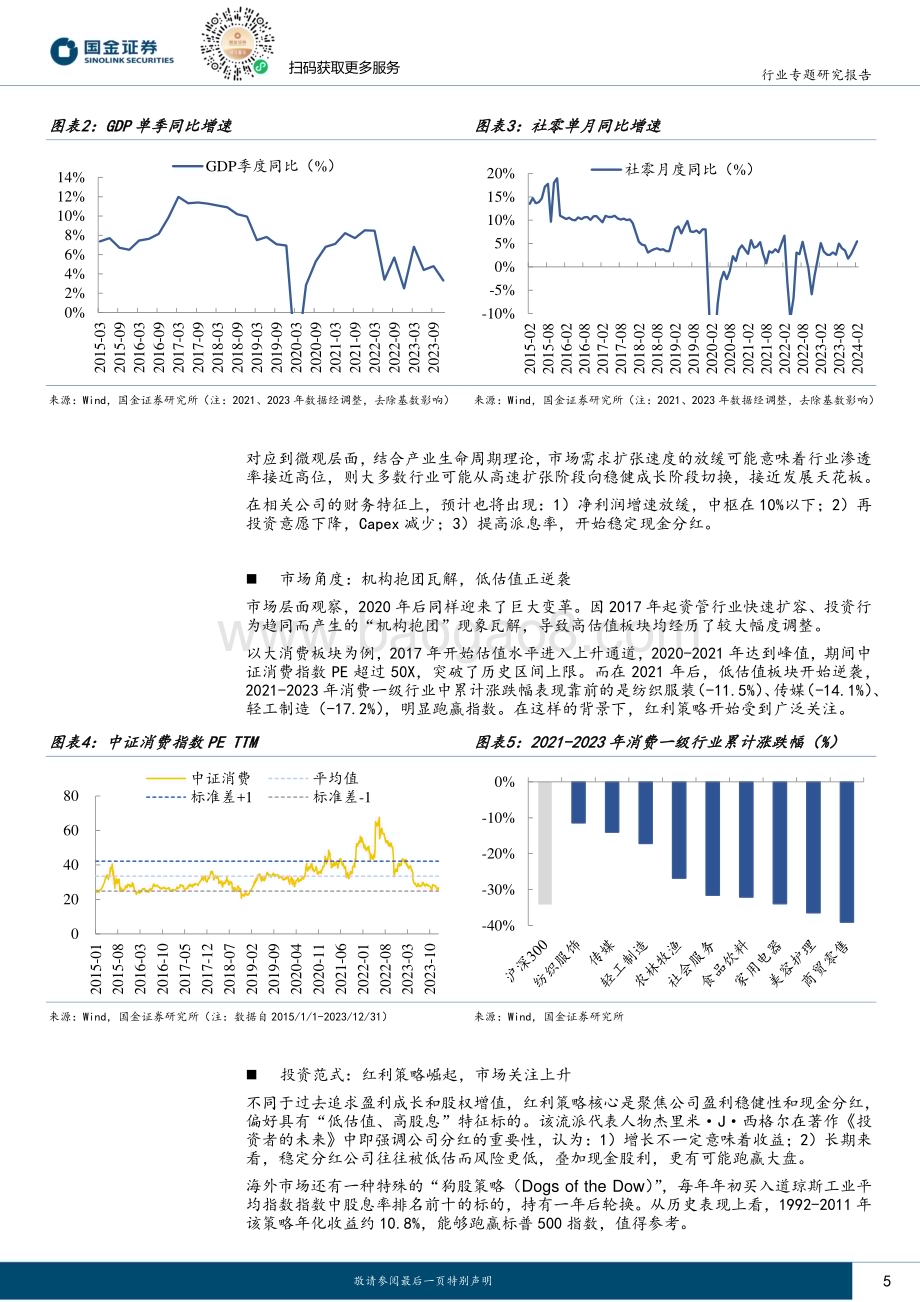 20240411_国金证券_消费行业前瞻专题系列：红利策略三问掘金消费红利_21页.pdf_第5页