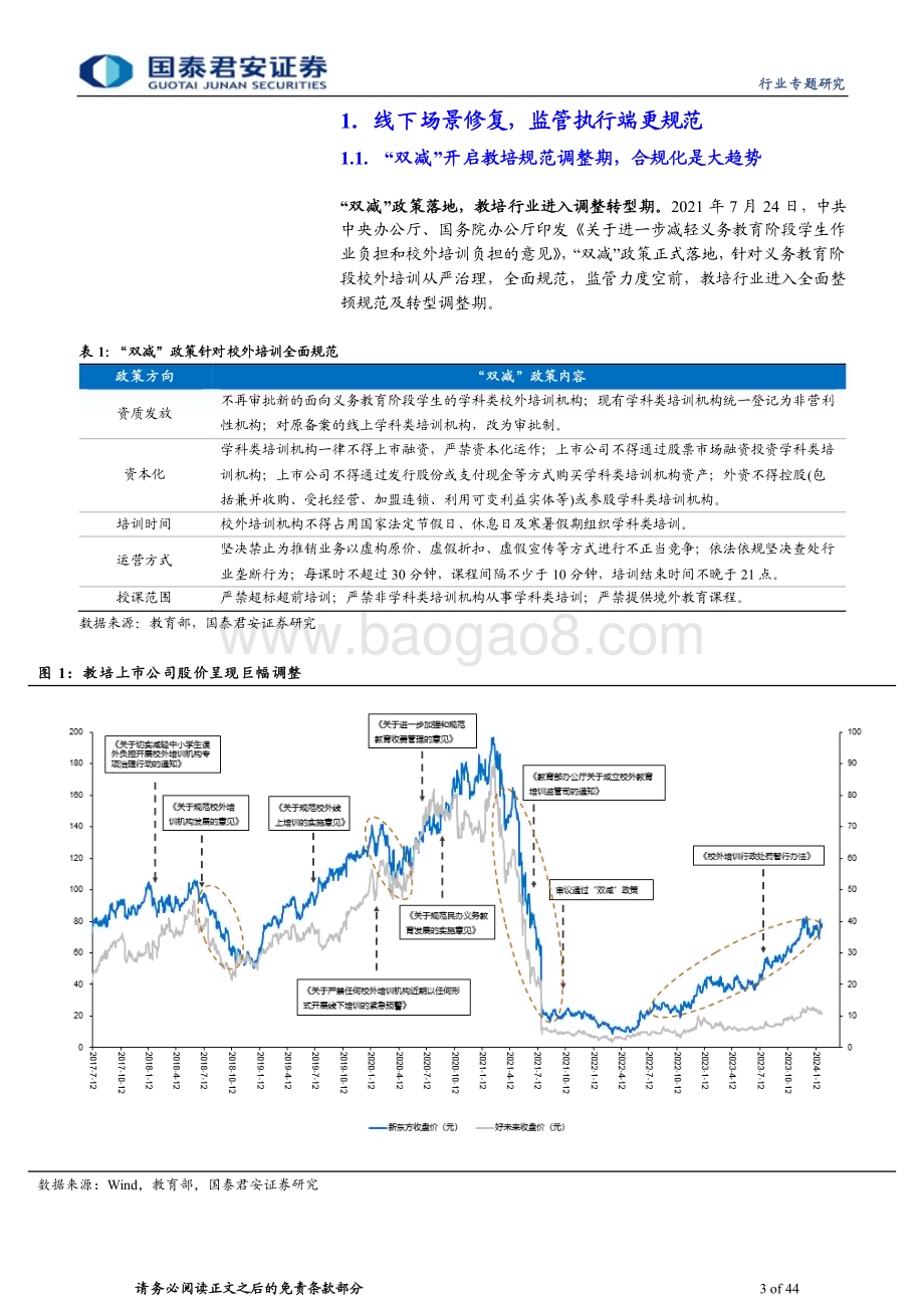 20240221_国泰君安_教育行业更新报告系列：供给出清、转型推进教培龙头开启修复_44页.pdf_第3页