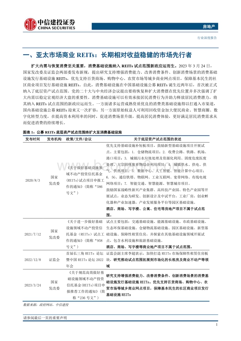 20230408_中信建投证券_房地产行业证券研究报告：从亚太商业REITs发展经验看中国消费基础设施REITs前景_27页.pdf_第4页