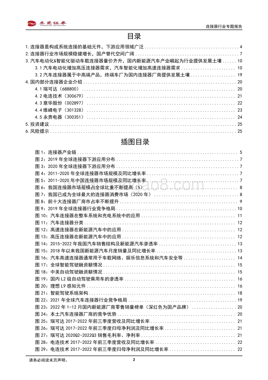 20230130_东莞证券_连接器行业证券研究专题报告：汽车电动化、智能化驱动车载连接器量价齐升_28页.pdf_第2页
