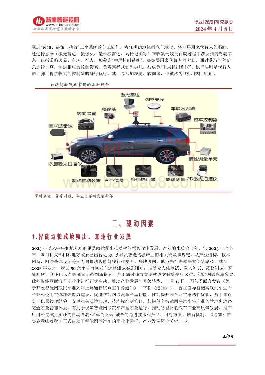 20240408_慧博智能投研_智能汽车行业深度：驱动因素、发展现状、市场空间、产业链及相关公司深度梳理_39页.pdf_第4页