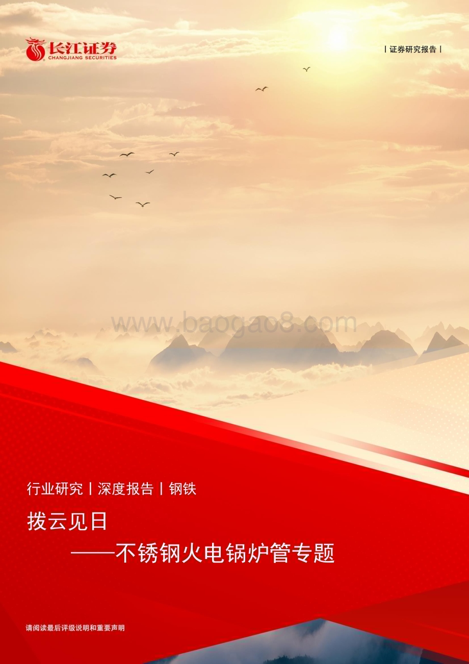 20230319_长江证券_钢铁行业深度报告：不锈钢火电锅炉管专题拨云见日_31页.pdf_第1页