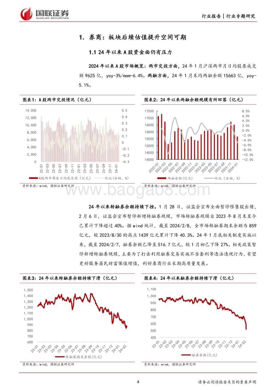 20240217_国联证券_非银金融行业：金融板块春季投资观点复苏可期_23页.pdf_第4页
