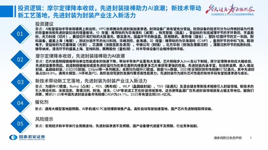 20240415_国泰君安_机械行业2024年春季策略报告：AI拉动算力需求先进封装乘势而起_82页.pdf_第2页