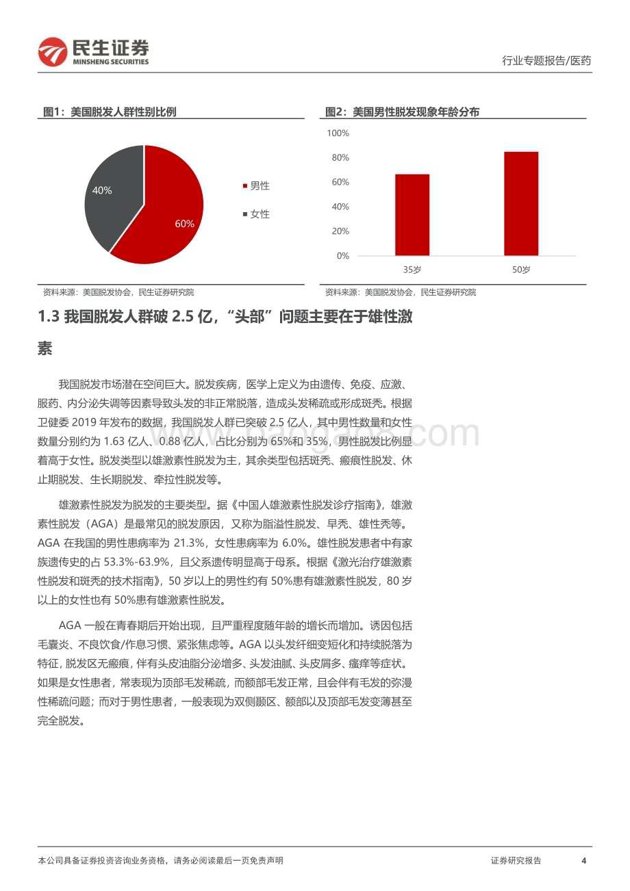 20231113_民生证券_医药行业专题报告：脱发推动“头部”经济繁荣防脱产品需求旺盛_20页.pdf_第4页
