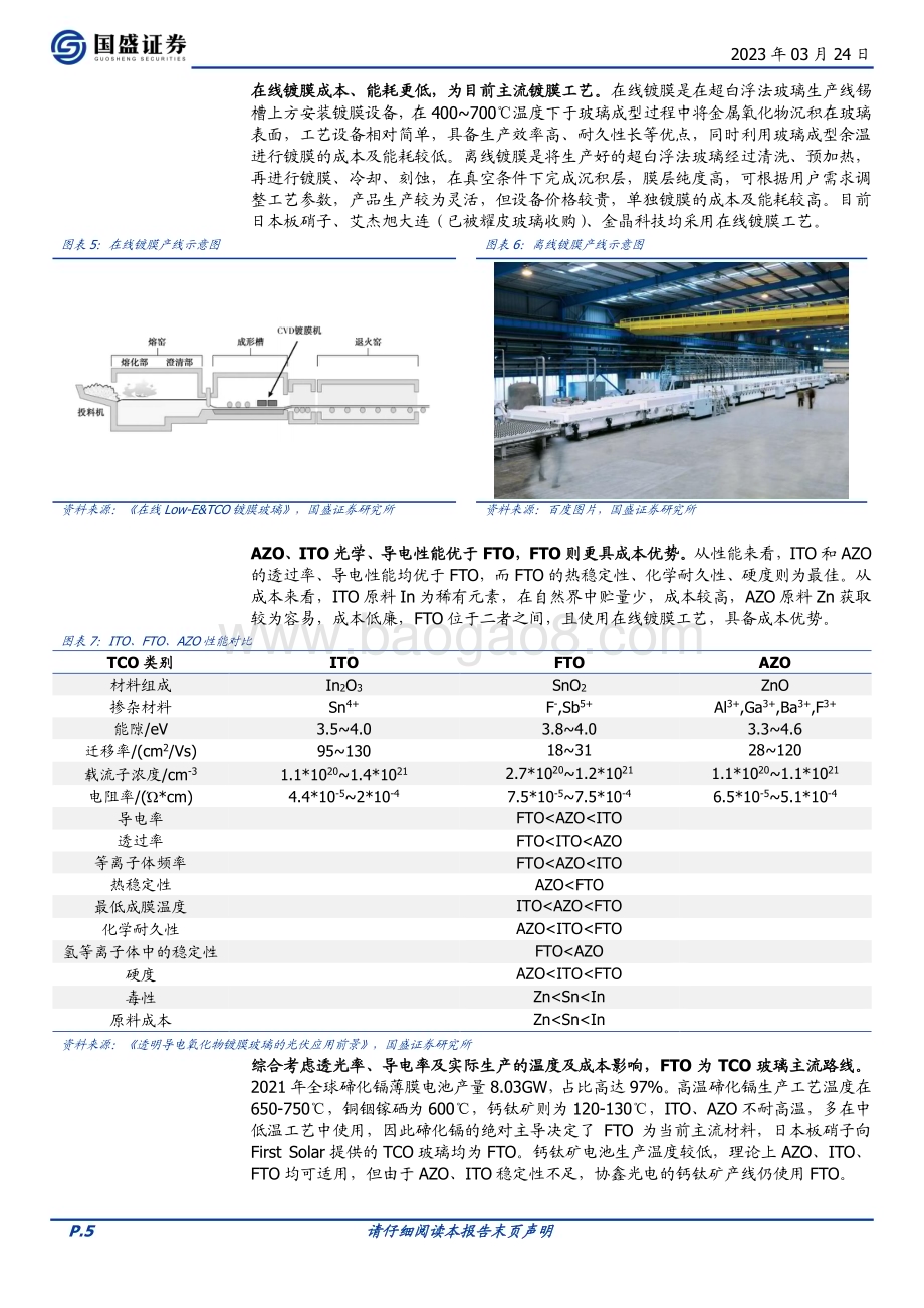 20230324_国盛证券_玻璃玻纤行业TCO玻璃：薄膜电池产业加速定制化属性凸显先发优势_26页.pdf_第5页