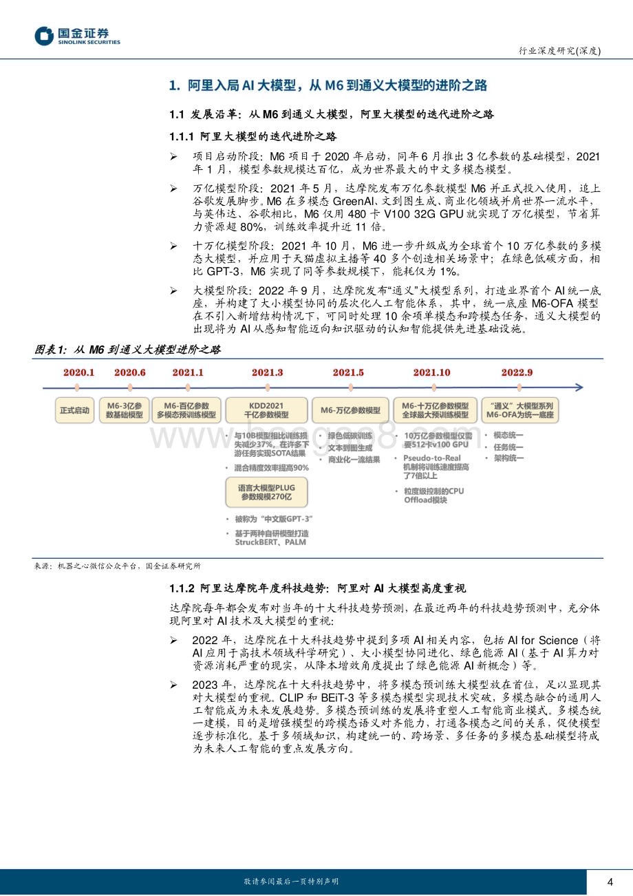 20230412_国金证券_AI行业证券研究报告：阿里“通义千问”重磅发布生态入口优势有望落地全域智能_26页.pdf_第4页