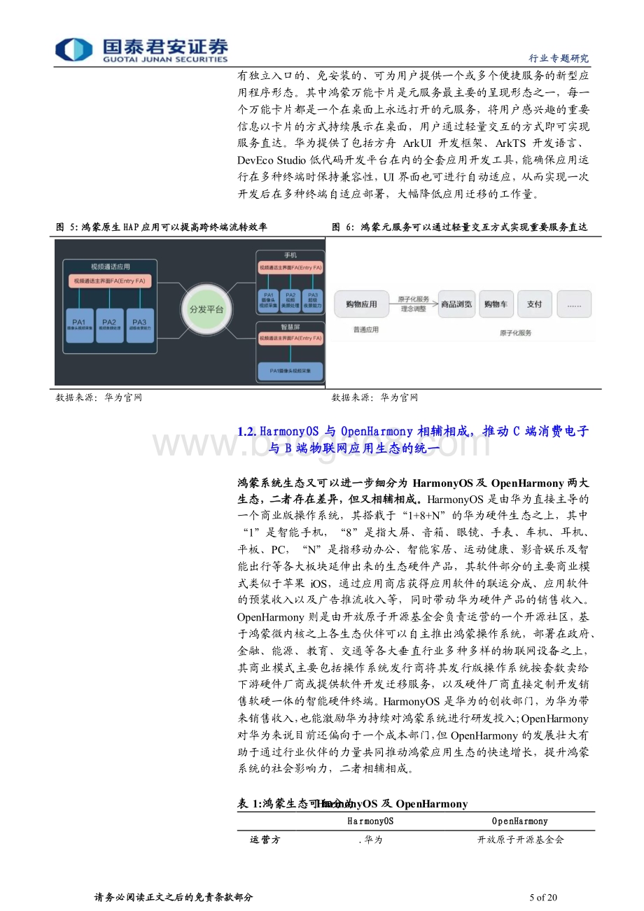 20240115_国泰君安_计算机行业：原生鸿蒙即将推出鸿蒙生态加速崛起_20页.pdf_第5页