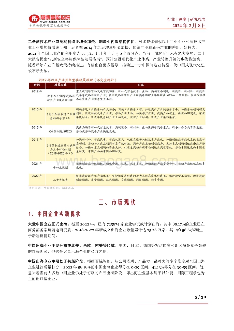 20240208_慧博智能投研_出海行业深度：市场现状、破壁思路、产业链及相关企业深度梳理_30页.pdf_第5页