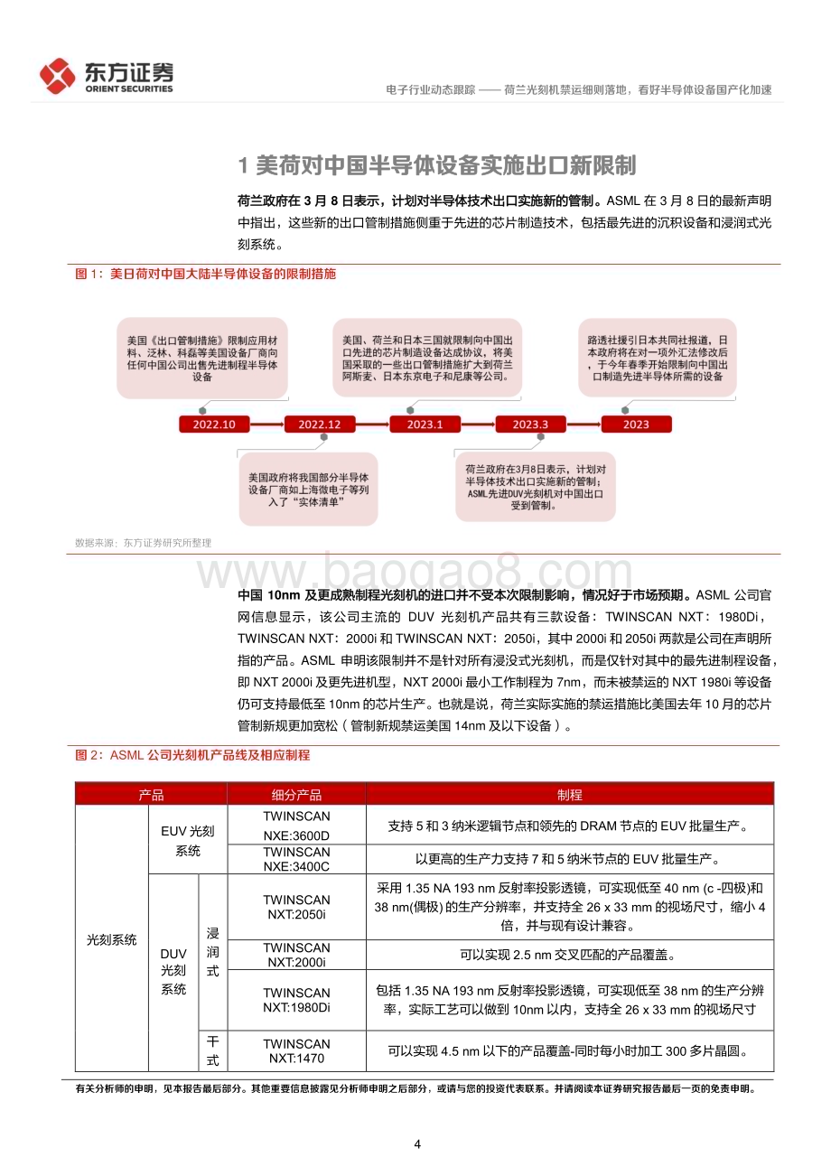 20230313_东方证券_电子行业证券研究报告：荷兰光刻机禁运细则落地看好半导体设备国产化加速_11页.pdf_第4页