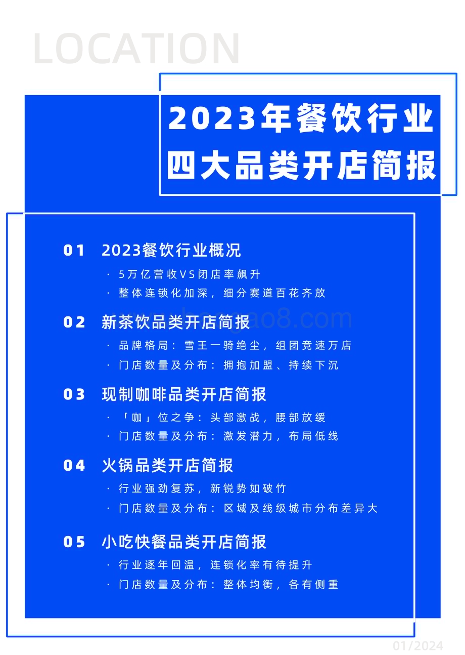20240124_Location_2023年餐饮行业四大品类开店简报_38页.pdf_第2页