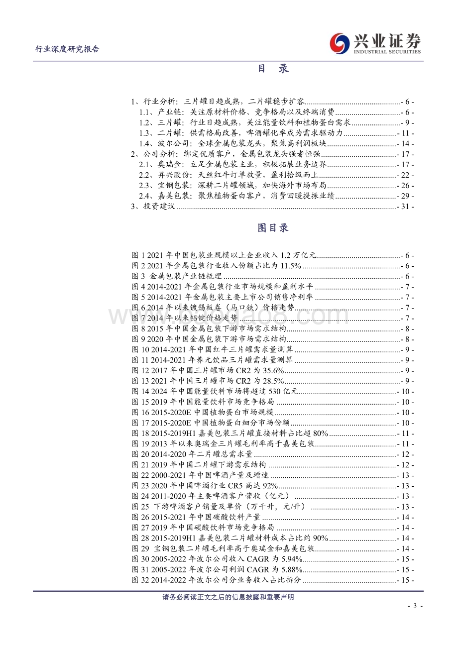 20230404_兴业证券_包装印刷行业证券研究报告：成本回落&需求复苏金属包装龙头盈利弹性有望释放_33页.pdf_第3页