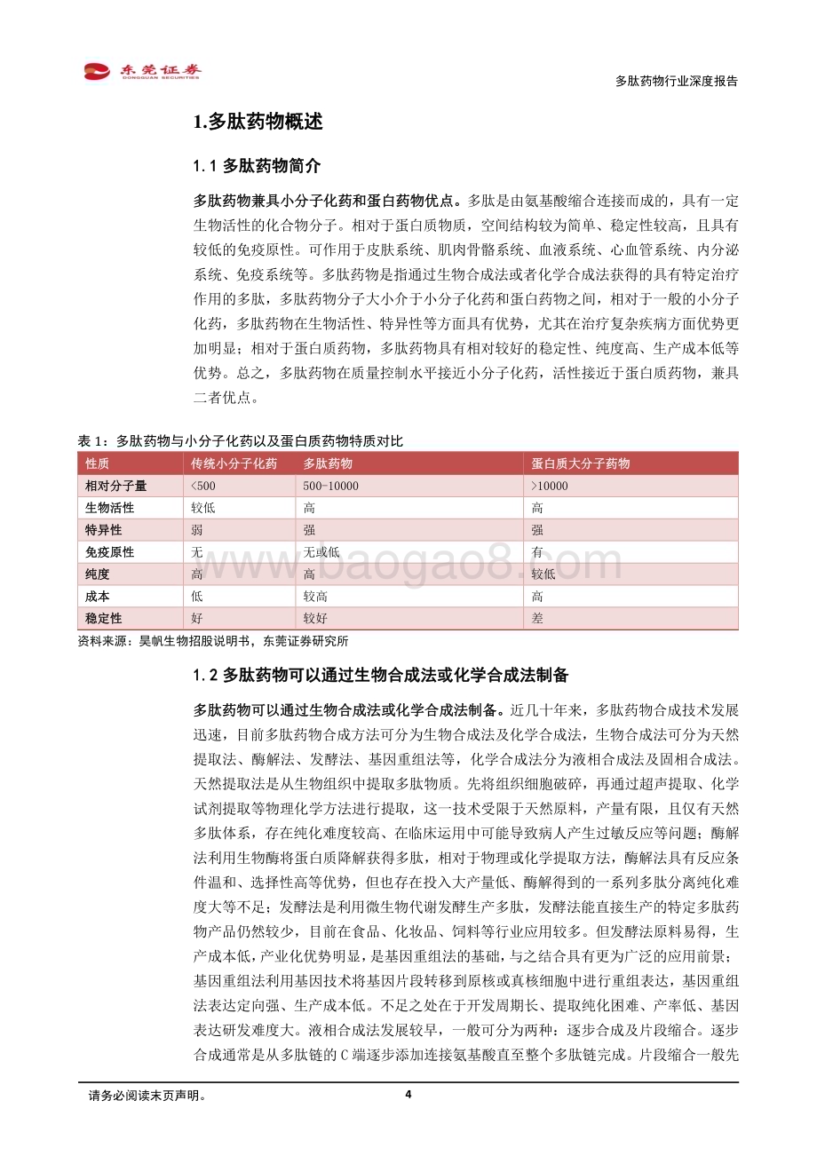 20240227_东莞证券_多肽药物行业深度报告：慢病领域疗效显著带动多肽药物需求激增_22页.pdf_第4页