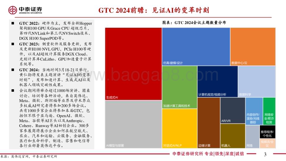 20240318_中泰证券_通信行业英伟达GTC专题：新一代GPU、具身智能与AI应用_20页.pdf_第3页