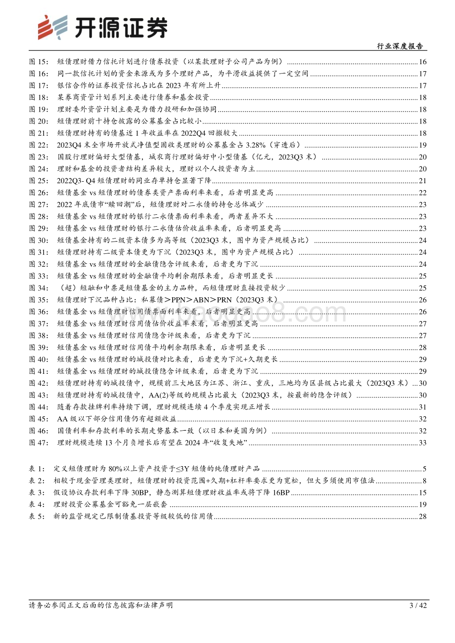 20240409_开源证券_银行业理财持仓全景扫描系列：起底短债理财_42页.pdf_第3页