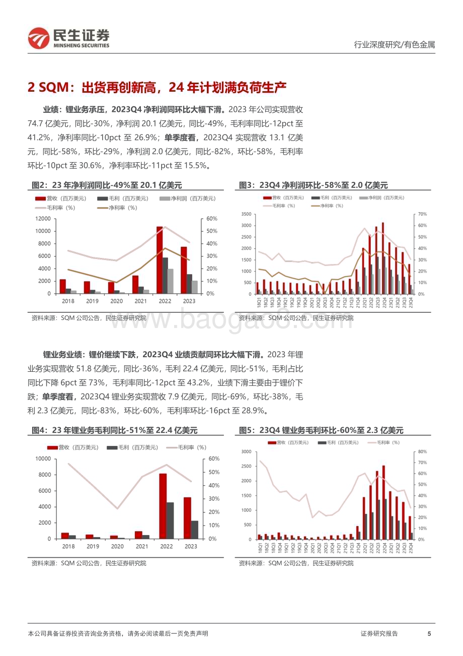 20240415_民生证券_有色金属行业：南美盐湖23Q4跟踪新供给逐步落地扩产计划放缓_29页.pdf_第5页