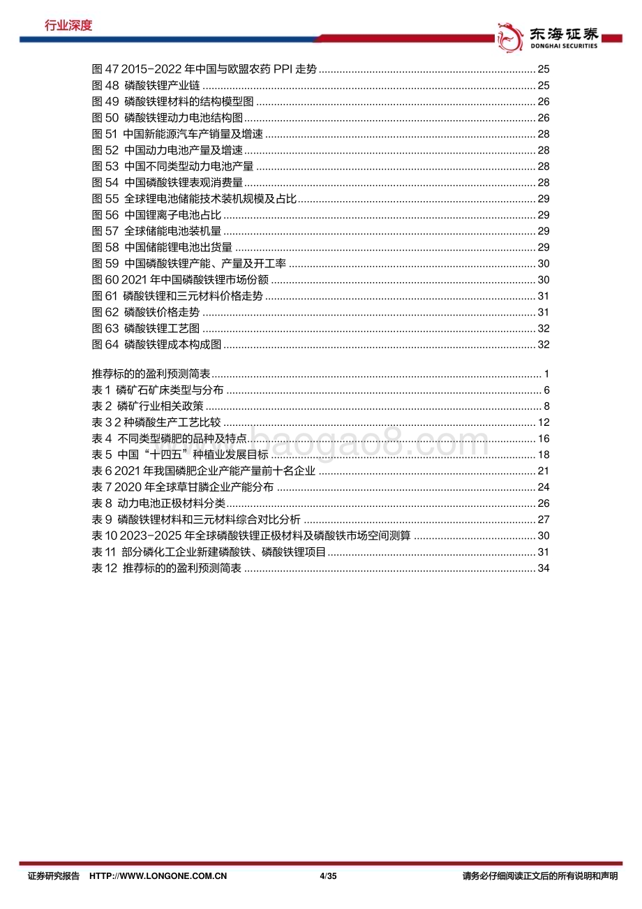 20230223_东海证券_磷化工行业证券研究报告：传统磷化工附加值提升新能源需求有望构筑新增长_36页.pdf_第4页