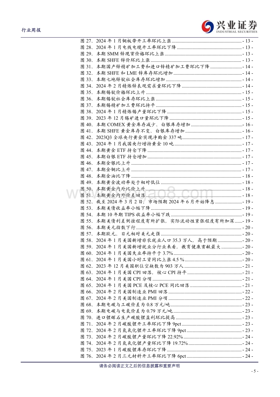 20240303_兴业证券_有色金属行业：持续推荐铜铝黄金关注锂矿股反弹机会_32页.pdf_第5页