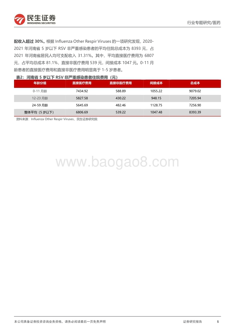 20231114_民生证券_医药行业专题报告：新产品快速放量呼吸道合胞病毒领域未来可期_27页.pdf_第5页