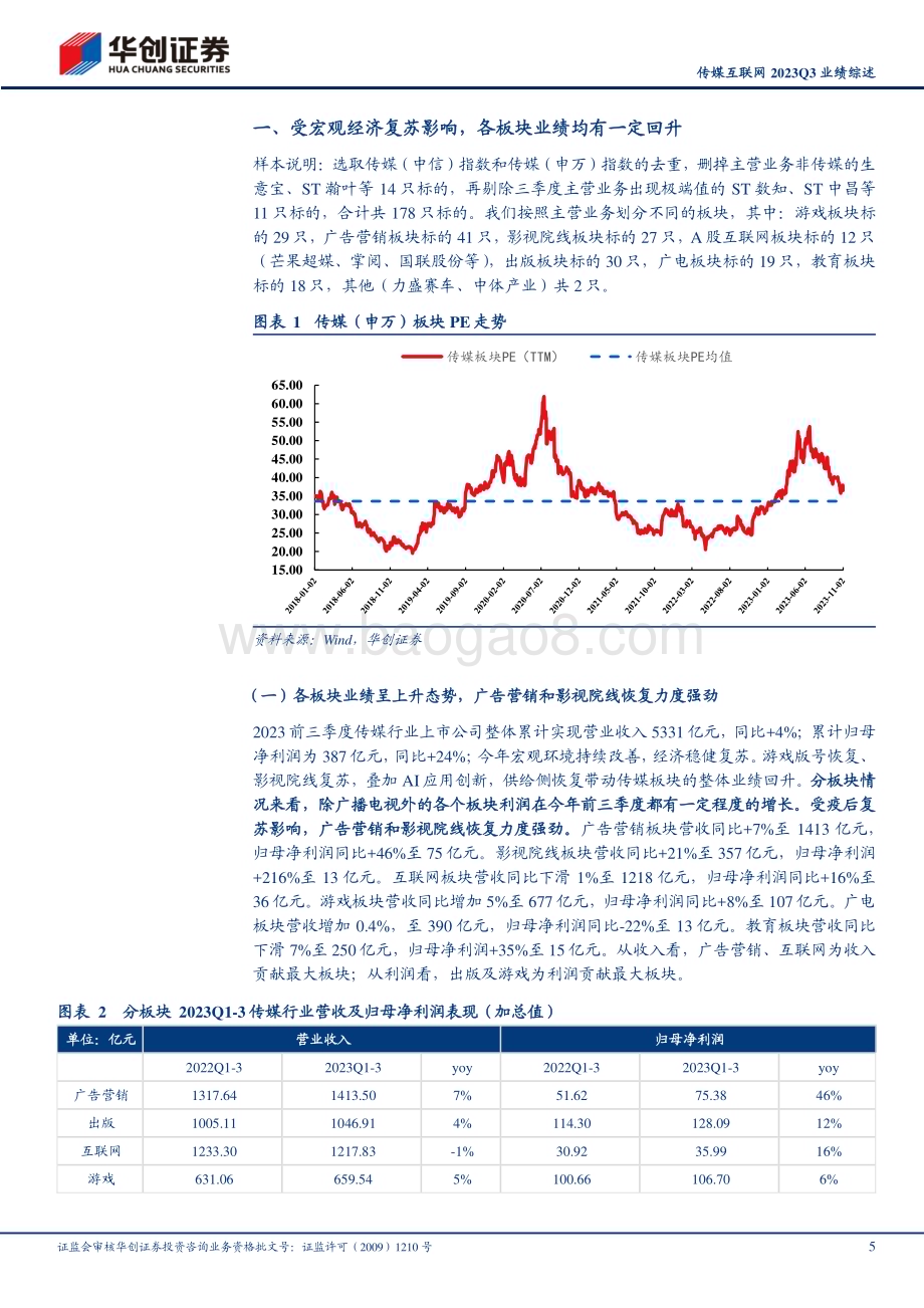 20231109_华创证券_传媒互联网行业研究报告：产业趋势向上基本面逐步修复关注双逻辑线反弹动能_33页.pdf_第5页