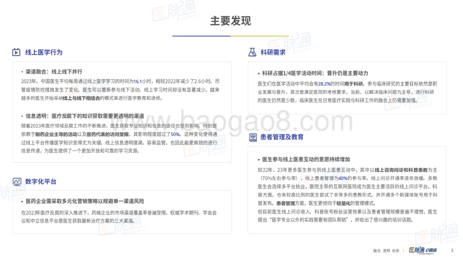 20240401_医脉通_医疗行业：2023年度中国医生数字生活调研报告_46页.pdf_第3页