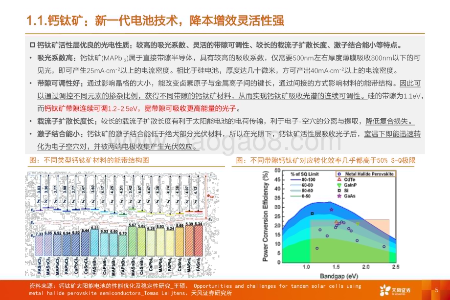 20230315_天风证券_机械设备行业专题研究：叠层钙钛矿电池单结为矛叠层为盾下一代电池片技术或开始逐渐演绎！_42页.pdf_第5页