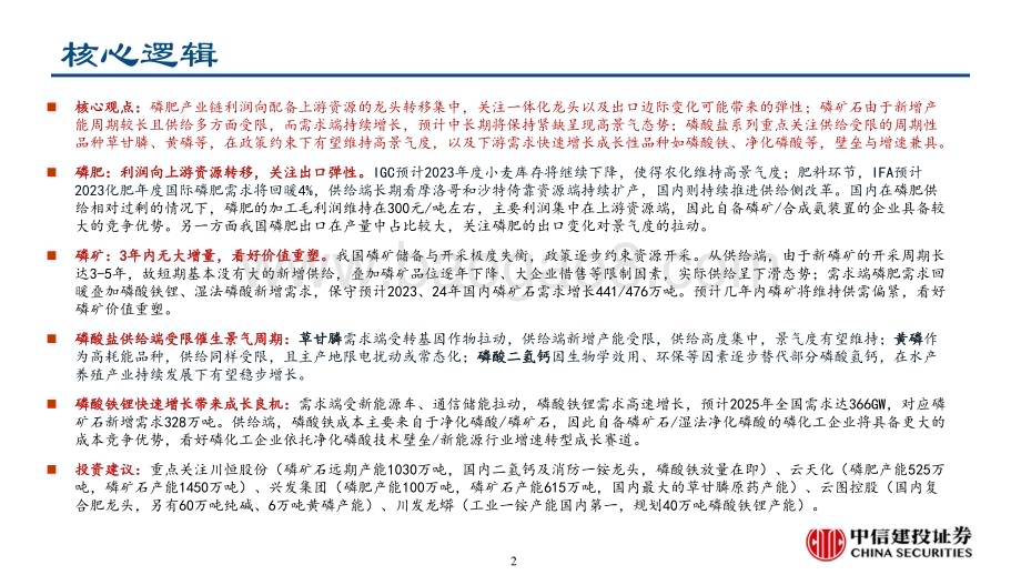 20230302_中信建投_磷化工行业证券研究报告：磷矿中长期紧缺磷酸盐成长与周期齐飞_63页.pdf_第2页